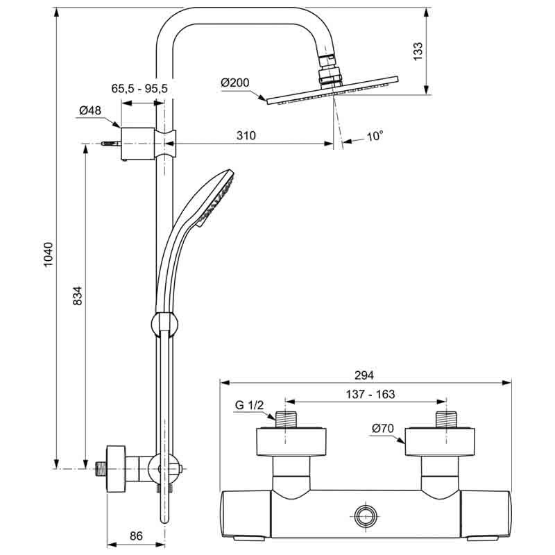 Ideal Standard Colonna doccia duo