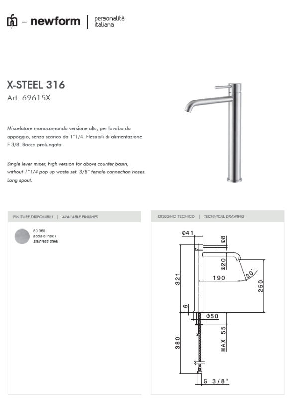 Newform: serie X-Steel 316 inox - immagine 16
