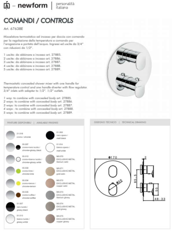 Newform: serie X-T zona doccia - immagine 3