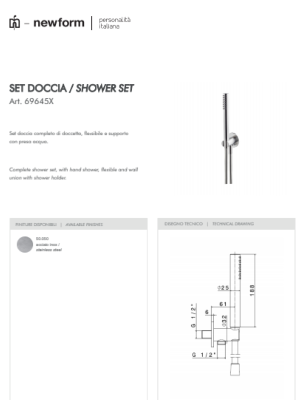 Newform: serie X-Steel 316 inox zona doccia - immagine 7