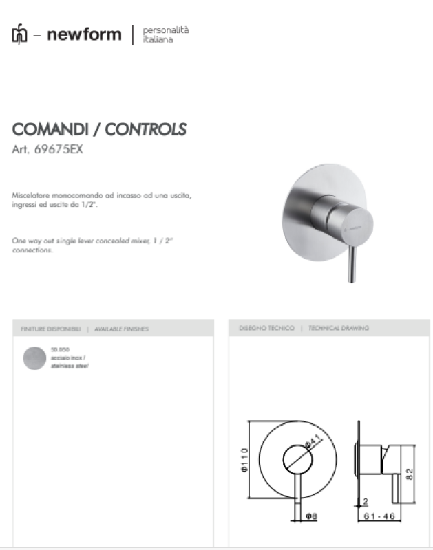 Newform: serie X-Steel 316 inox zona doccia - immagine 6