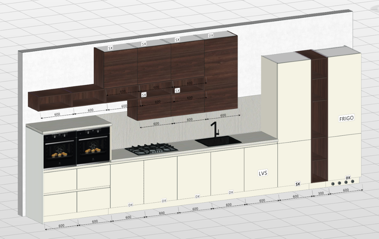 Ar Tre Cucina Flo Evo Composizione da ml.5,70 - immagine 6