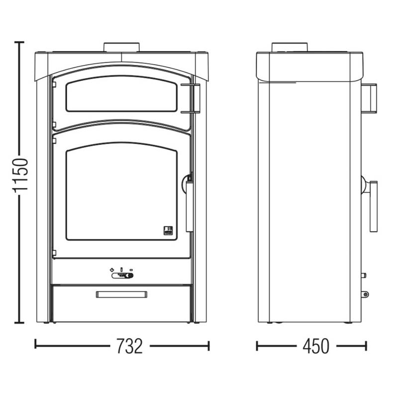 Austroflamm: Stufa a Legna Pallas 9 Kw - immagine 4