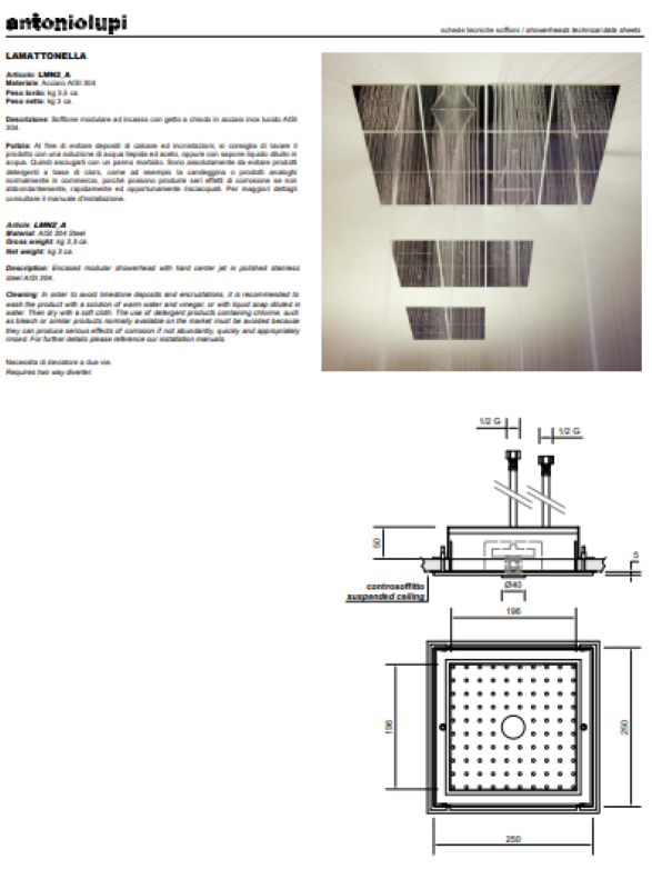 Antoniolupi: Soffione Lamattonella - immagine 8