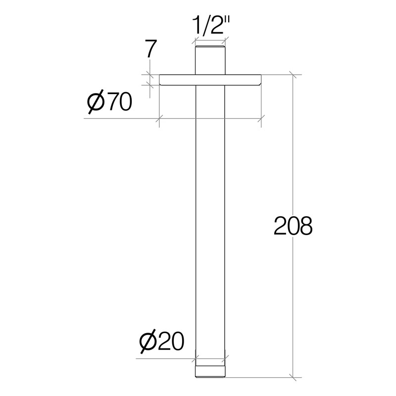 Lineabeta: Braccio Doccia a soffitto - immagine 2
