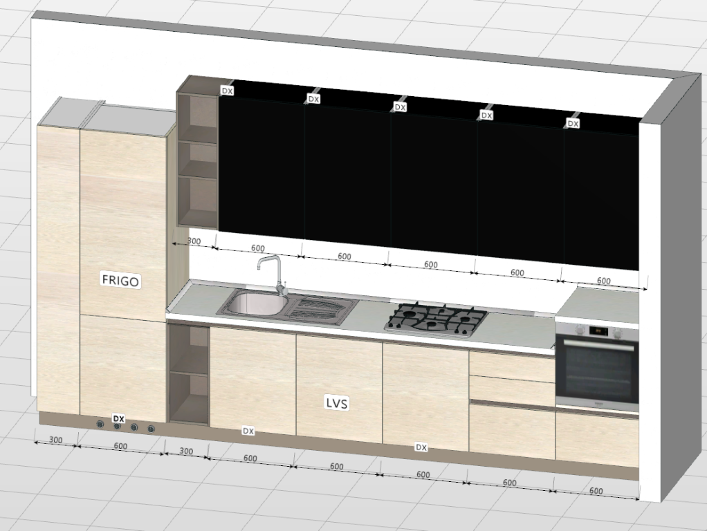 Ar Tre Cucina Flo Composizione da ml.3,90 - immagine 6